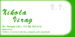 nikola virag business card